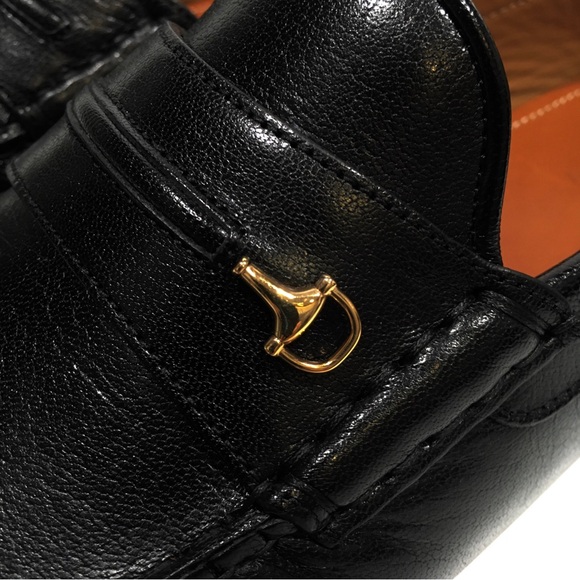 GUCCI HALF HORSEBIT DRIVING LOAFERS MOCCASIN -BLACK LEATHER -MEN US 10.5 -NEW - Picture 7 of 10